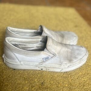 Vans White Classic Slip-Ons